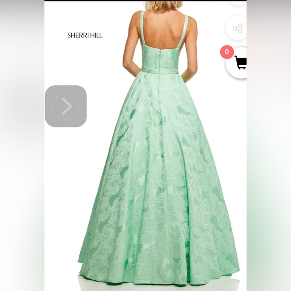 COPY - NWT Size 10 in Sherri Hill dress in green - Picture 2 of 4